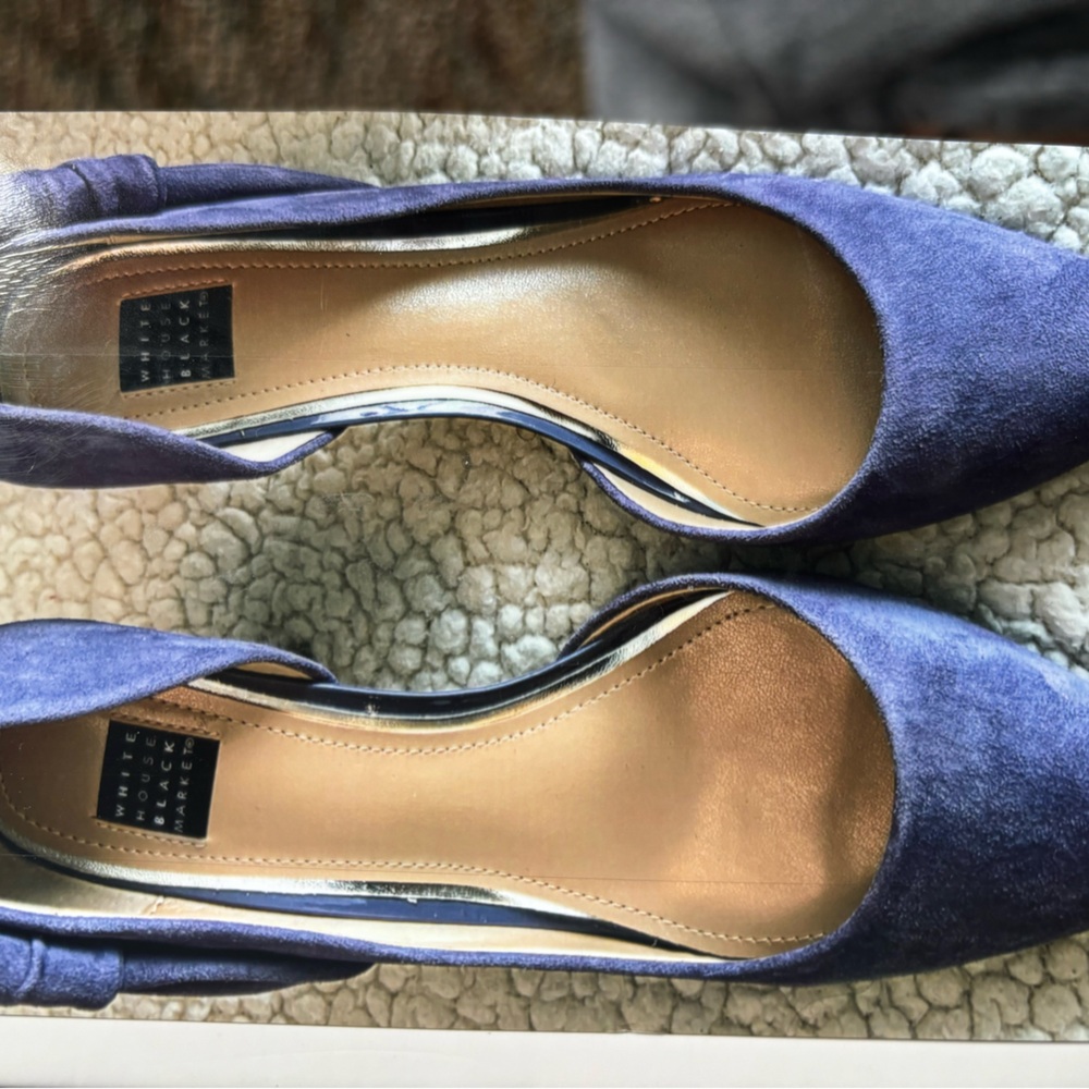 WHBM Ella Bow Violet Vista Pumps